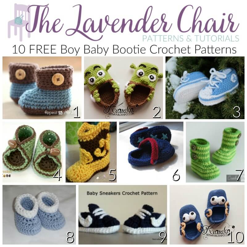 free crochet baby slippers