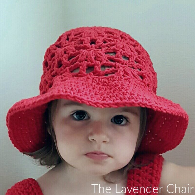 Weeping Willow Sun Hat (Infant - Child) - Free Crochet Pattern - The Lavender Chair