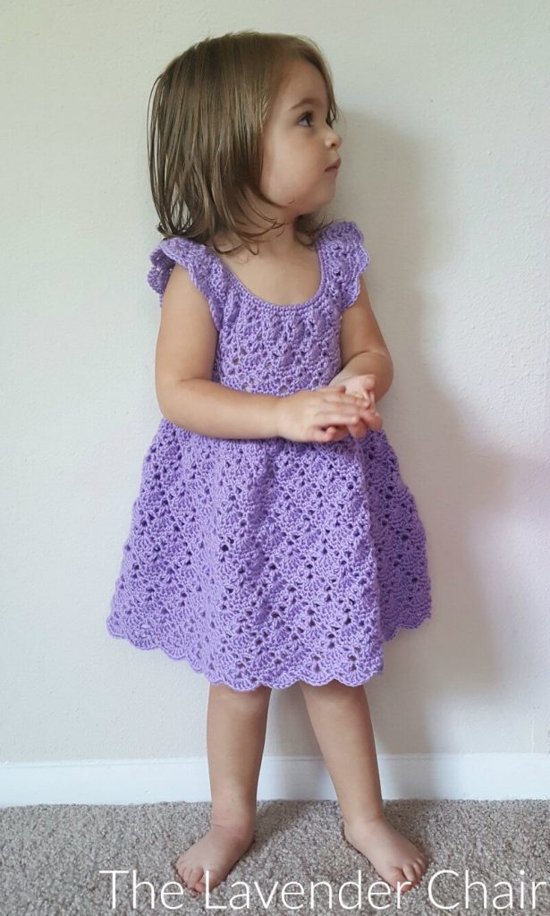 Crochet Dress PATTERN Lavender Wrap Dress sizes up to 8 Years english Only  -  Canada