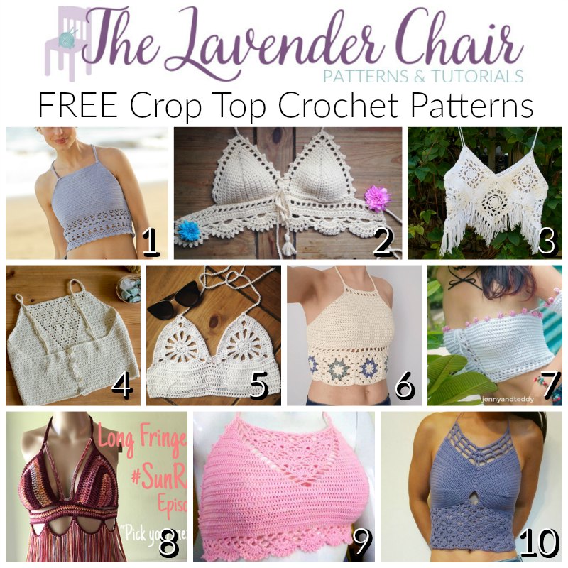 Free Crochet Top Patterns  Crochet crop top pattern, Crochet tops free  patterns, Free crochet