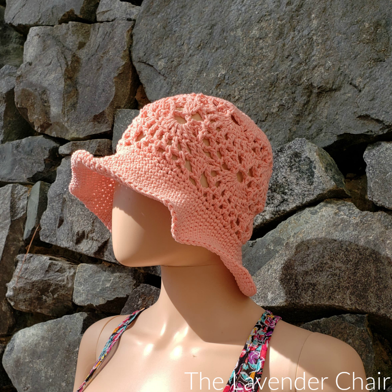 Lacy Shells Sun Hat (Adult) Crochet Pattern - The Lavender Chair