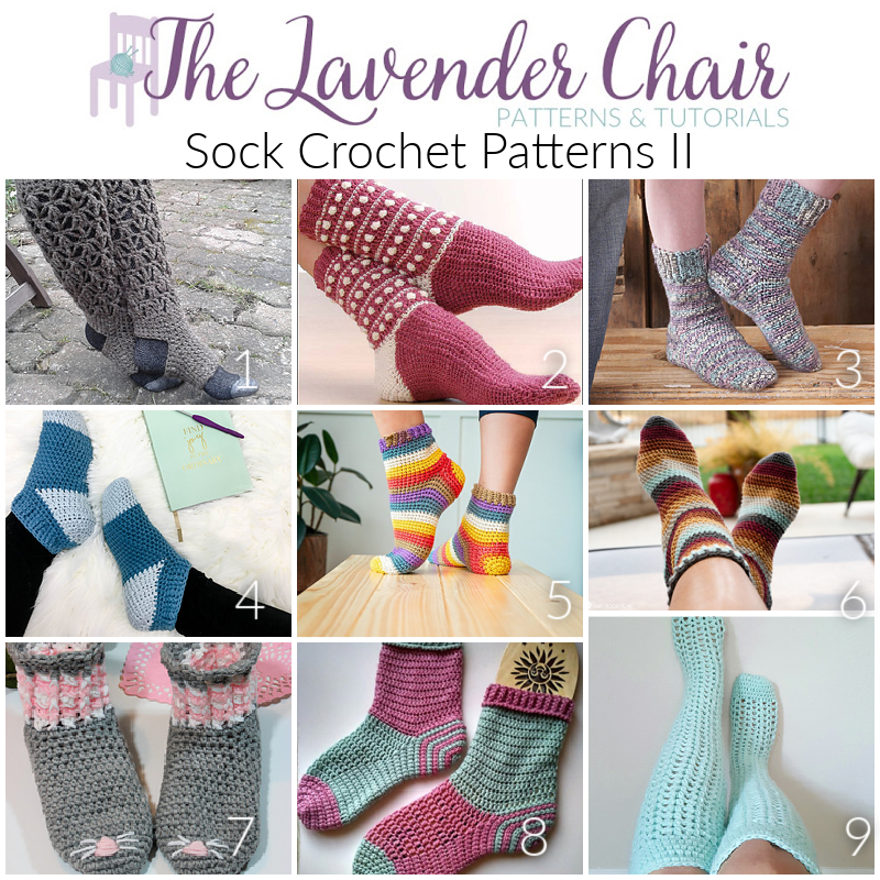 Crochet Chair Socks Pattern