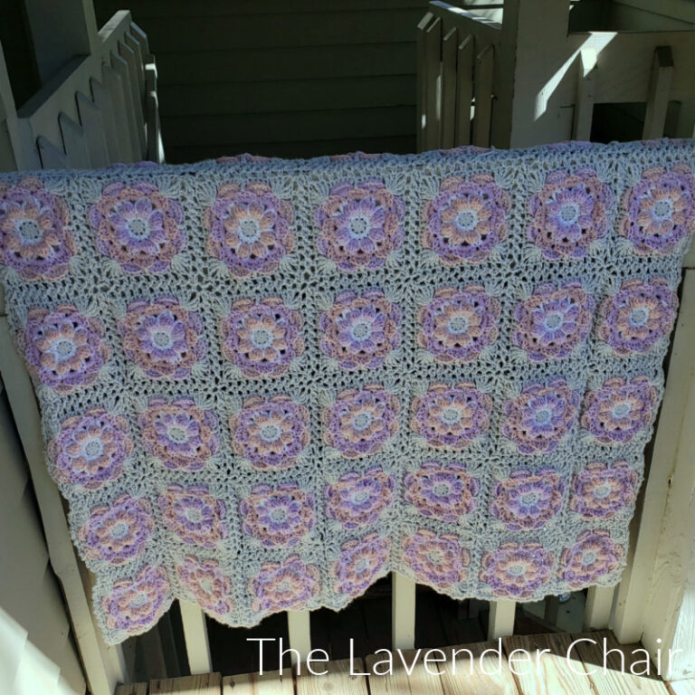 Lotus Blanket Crochet Pattern - The Lavender Chair